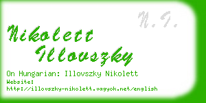 nikolett illovszky business card